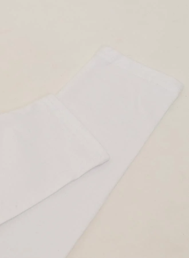 Take Two Women White Solid Cotton Leggings By Dunberry London